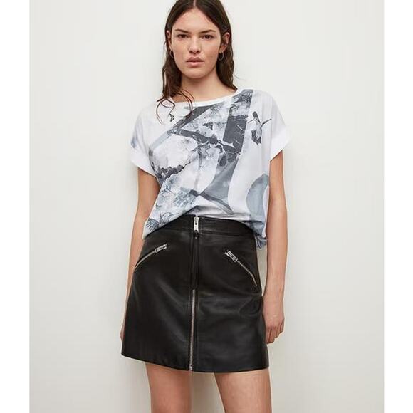 ALLSAINTS Women's Volatus Imogen Boy T-Shirt Size XS/S In Optic White - Picture 3 of 14